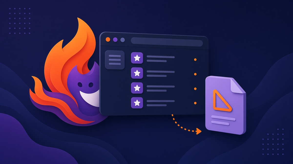 Как экспортировать ссылки из Firefox